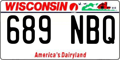 WI license plate 689NBQ
