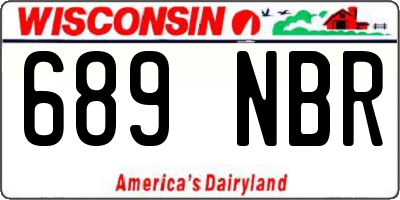 WI license plate 689NBR