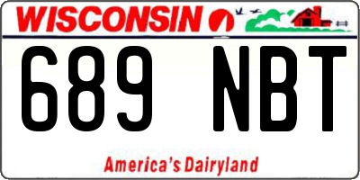 WI license plate 689NBT
