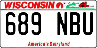 WI license plate 689NBU