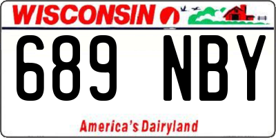 WI license plate 689NBY