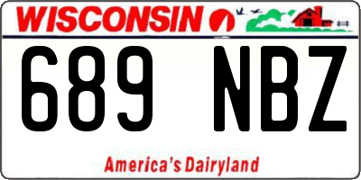 WI license plate 689NBZ
