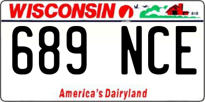 WI license plate 689NCE