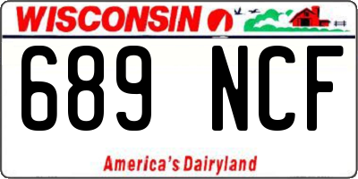 WI license plate 689NCF