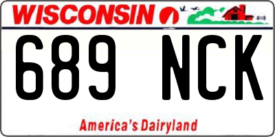 WI license plate 689NCK
