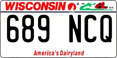 WI license plate 689NCQ