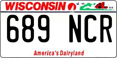 WI license plate 689NCR
