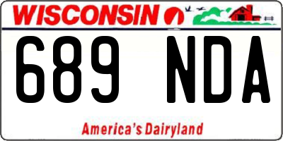 WI license plate 689NDA