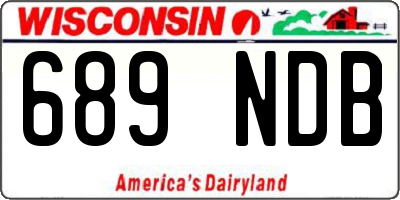 WI license plate 689NDB