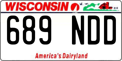 WI license plate 689NDD