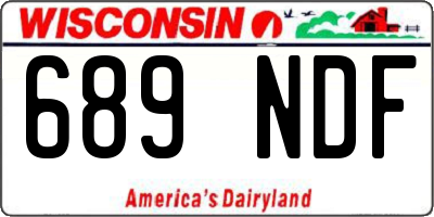 WI license plate 689NDF
