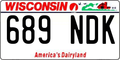 WI license plate 689NDK