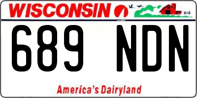 WI license plate 689NDN