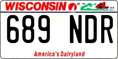 WI license plate 689NDR