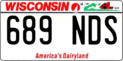 WI license plate 689NDS