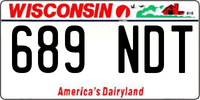 WI license plate 689NDT