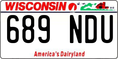WI license plate 689NDU