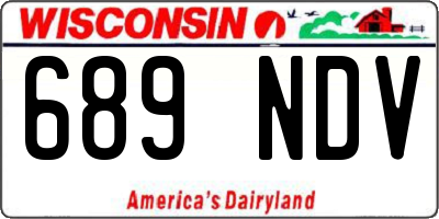 WI license plate 689NDV