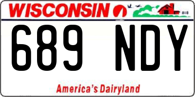 WI license plate 689NDY