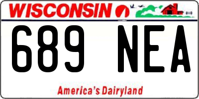 WI license plate 689NEA