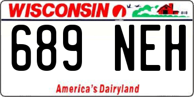 WI license plate 689NEH