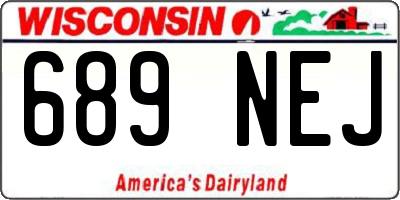 WI license plate 689NEJ