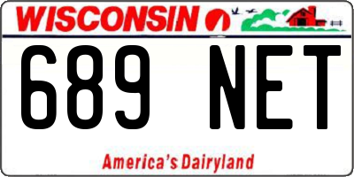 WI license plate 689NET