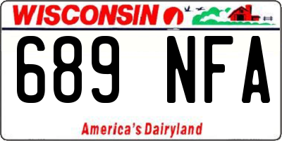 WI license plate 689NFA