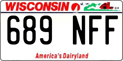 WI license plate 689NFF