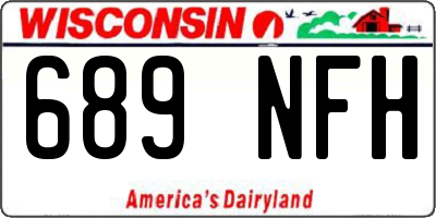 WI license plate 689NFH
