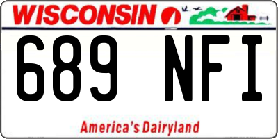 WI license plate 689NFI