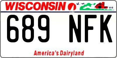 WI license plate 689NFK