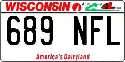 WI license plate 689NFL