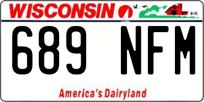 WI license plate 689NFM