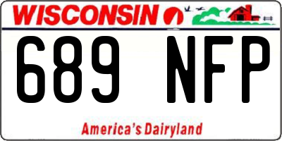 WI license plate 689NFP