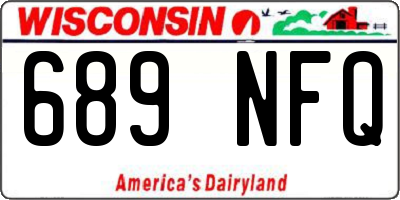 WI license plate 689NFQ