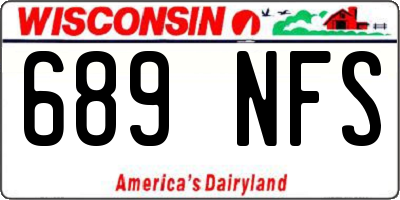 WI license plate 689NFS