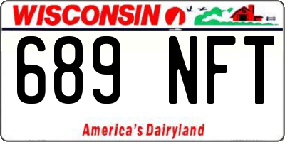 WI license plate 689NFT