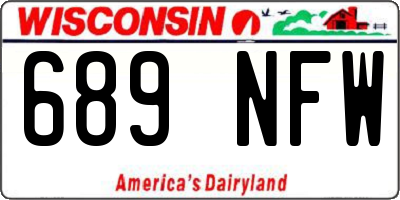 WI license plate 689NFW