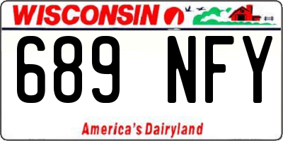 WI license plate 689NFY