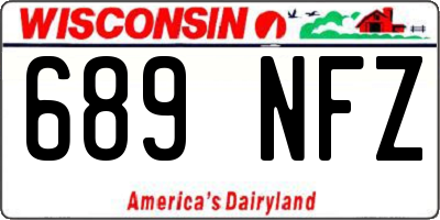 WI license plate 689NFZ