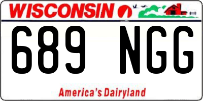 WI license plate 689NGG