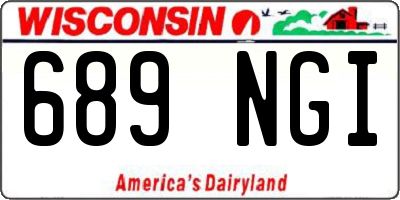 WI license plate 689NGI