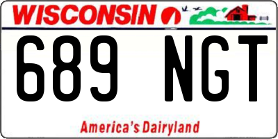 WI license plate 689NGT