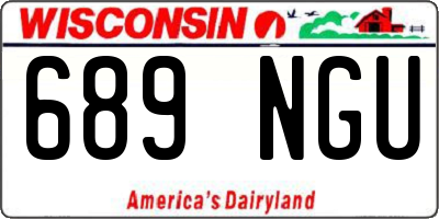 WI license plate 689NGU