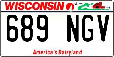 WI license plate 689NGV