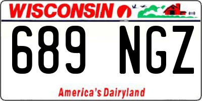 WI license plate 689NGZ