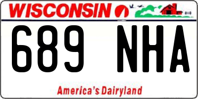 WI license plate 689NHA
