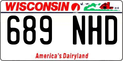 WI license plate 689NHD