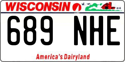 WI license plate 689NHE